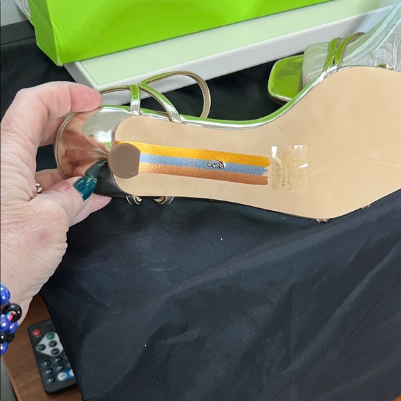 Sam Edelman Gold Strappy Heels - Picture 3 of 4